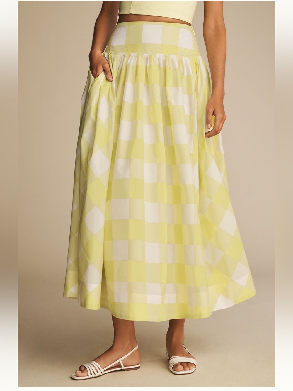 Maeve Checkered Maxi Skirt